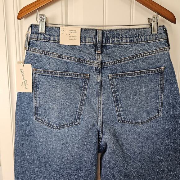Universal Thread Vintage Straight Jeans Womens Size 8R Medium Wash Denim Retro - Picture 6 of 11